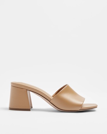 Womens Basic Low Block Mule