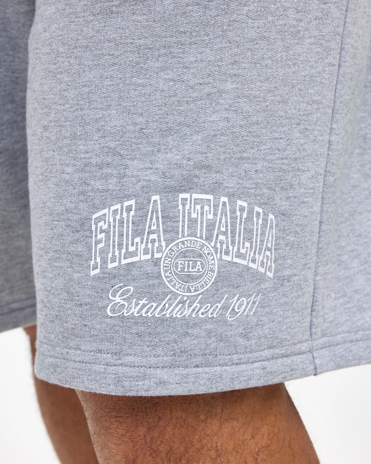 Fila Plus Arlo Fleece Shorts - Grey Marle 5 of 6