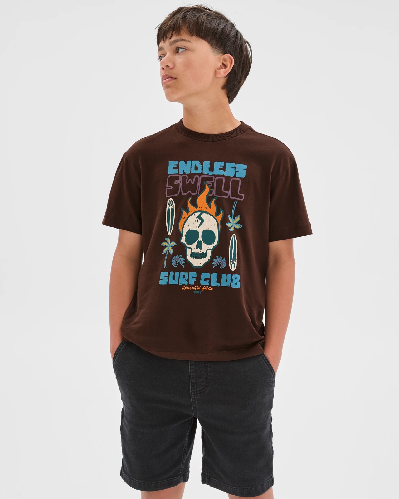 Australian Cotton Print T-Shirt - Fudge 2 of 6