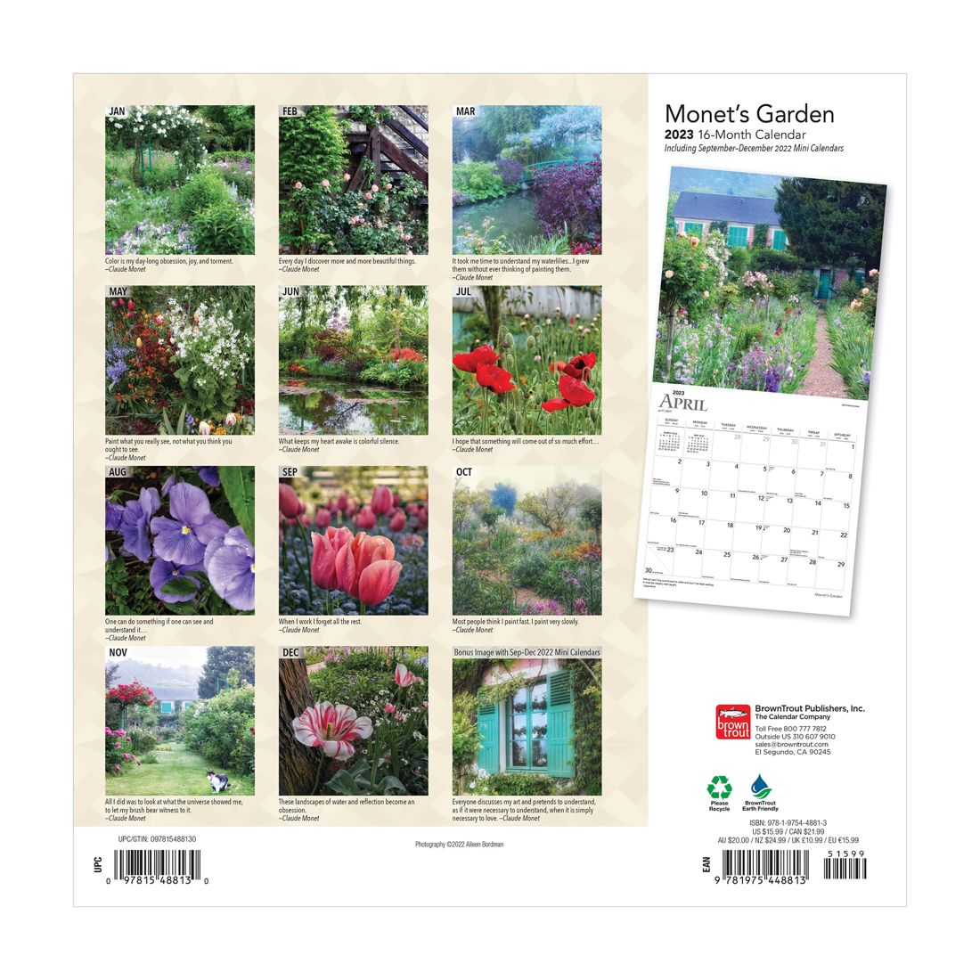 Monet's Garden 2023 Square Calendar | Target Australia