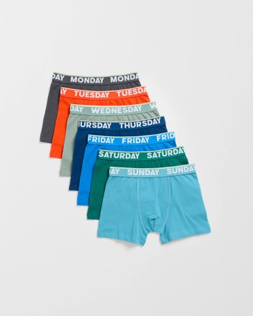 Maxx Cotton 7 Pack Older Boys Rib Trunks