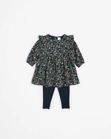 Baby Dress and Leggings Set