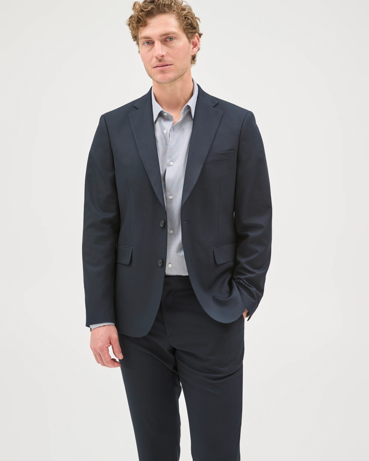 Preview Tailored Fit Suit Jacket - Navy 3 of 6