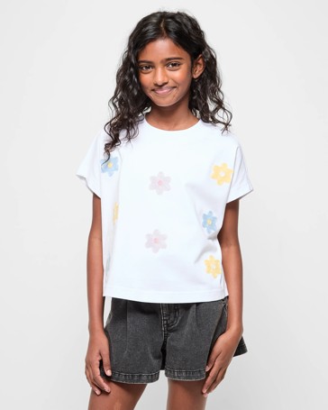 Australian Cotton Extended Shoulder Applique T-shirt