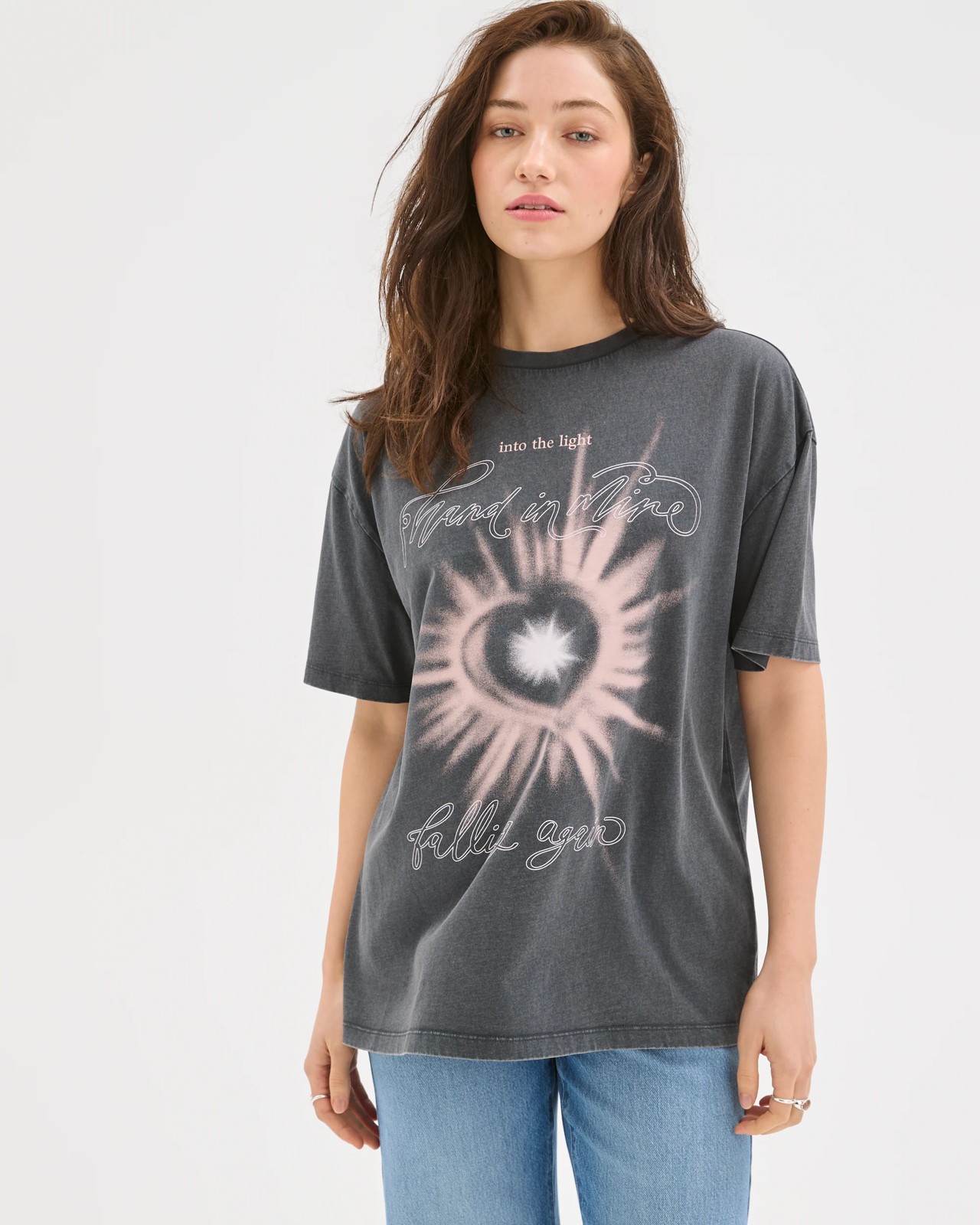 Lily Loves Australian Cotton Boyfriend T-Shirt - Falling Again 2 of 5