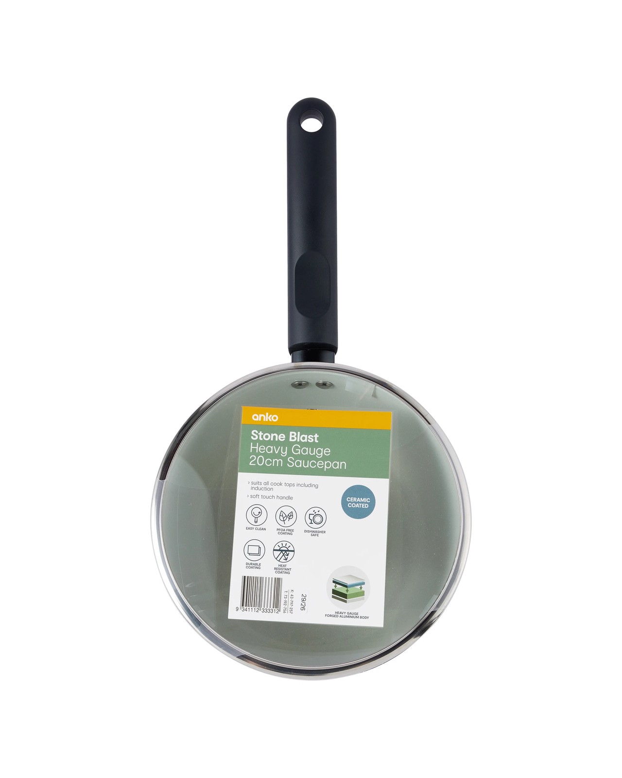 Anko 20cm Stone Blast Heavy Gauge Saucepan 6 of 6