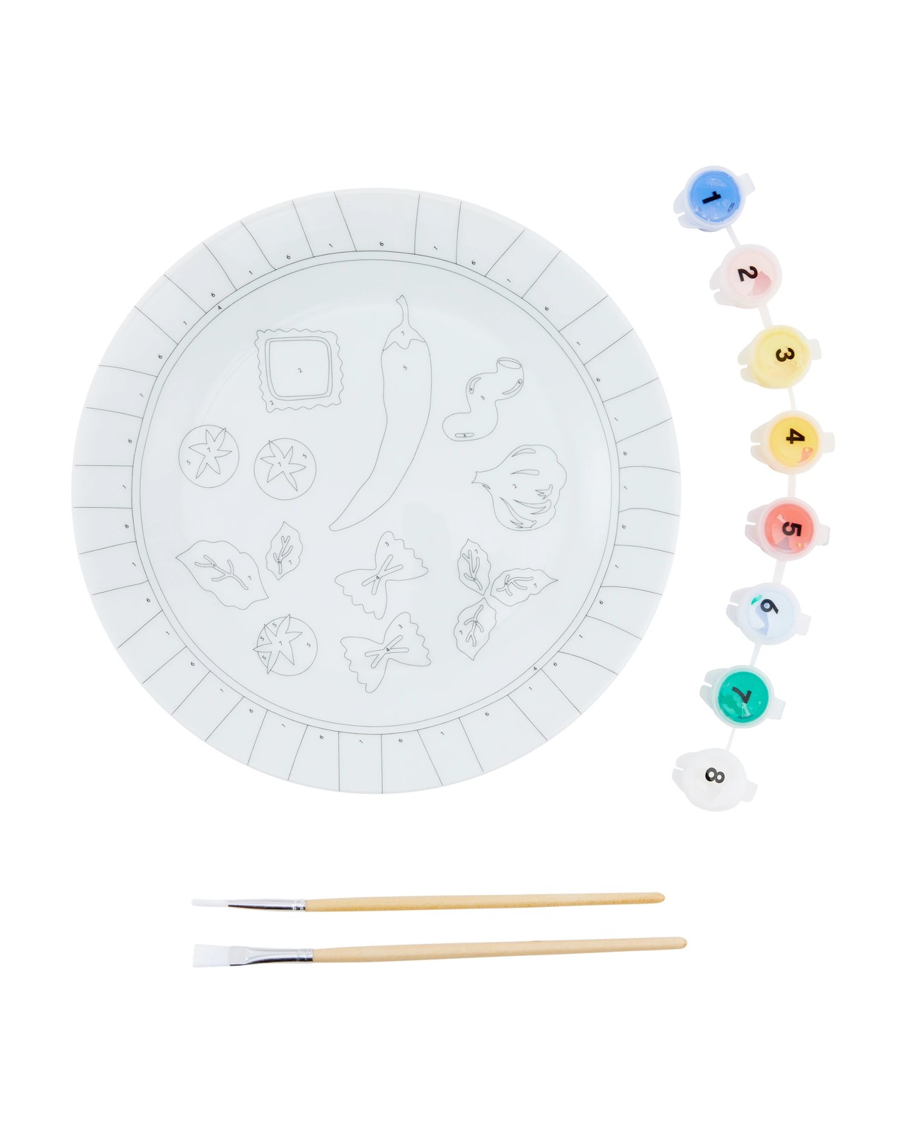 Anko Paint by Numbers Plate Art Kit - Pasta 2 of 3