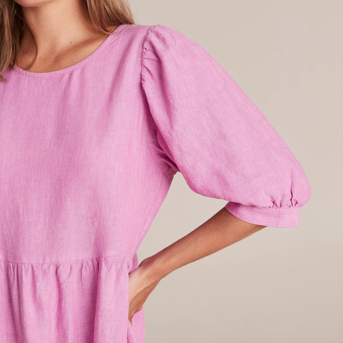 European Linen Tiered Midi Dress Target Australia