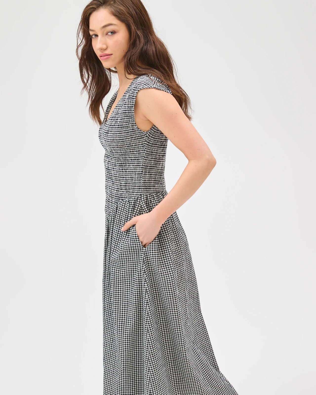 Lily Loves Australian Cotton Shirred Midi Dress 3 of 6
