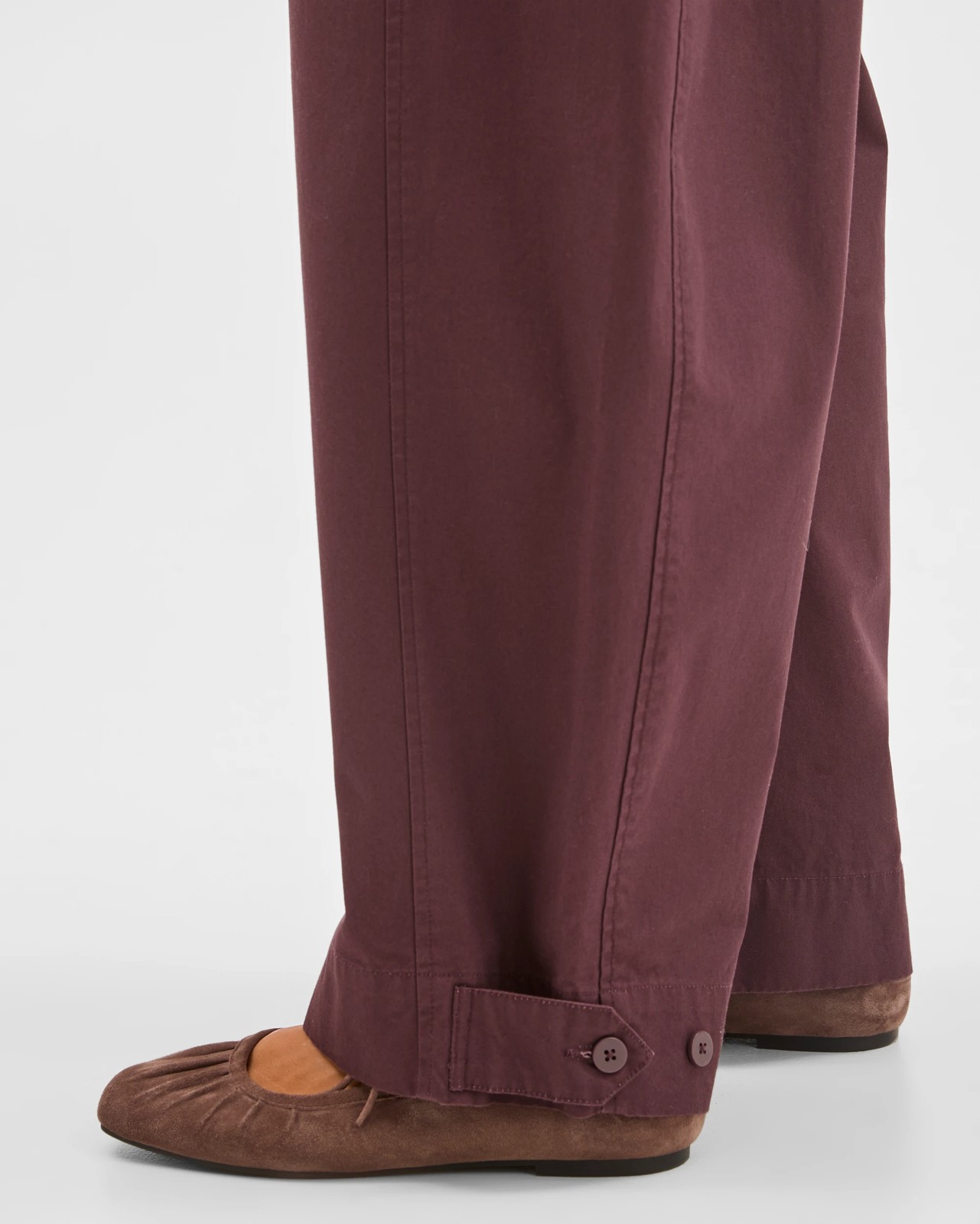 Lily Loves Australian Cotton Barrel Leg Cargo Pants  - Fudge 6 of 6