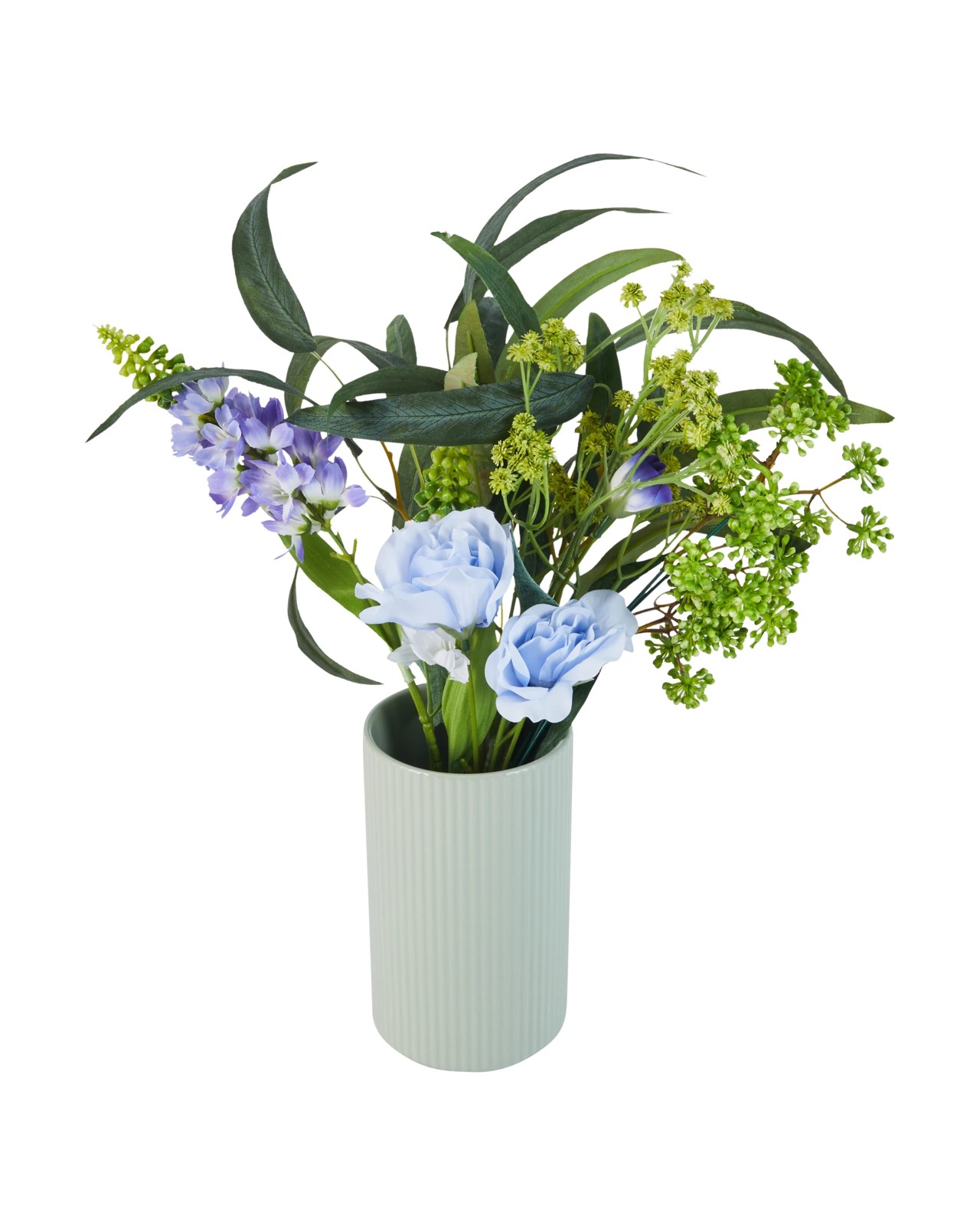 Anko Artificial Lilac Flowers in Sage Vase 2 of 5