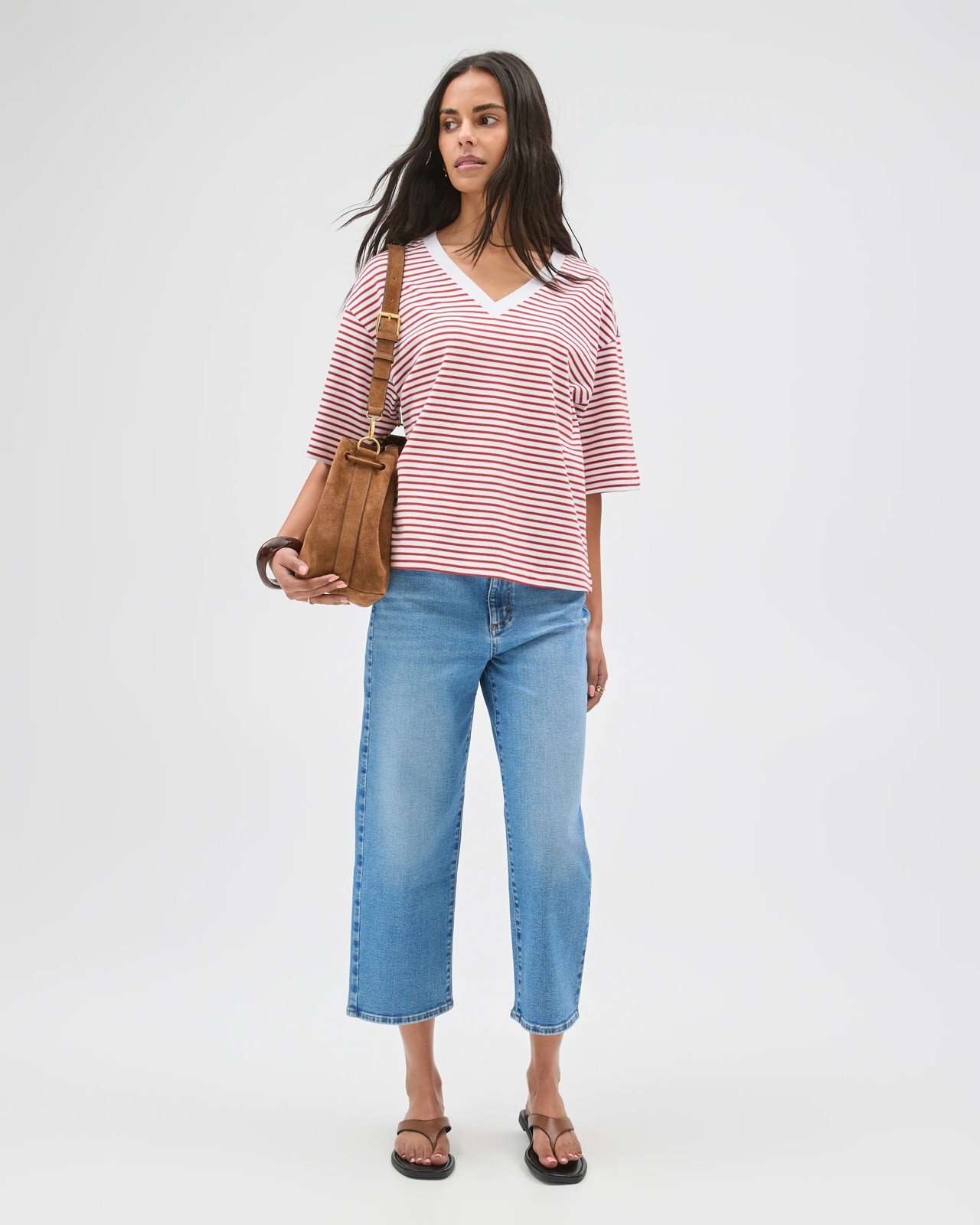 Tara Slim Fit Straight Leg Cropped Denim Jeans 2 of 5