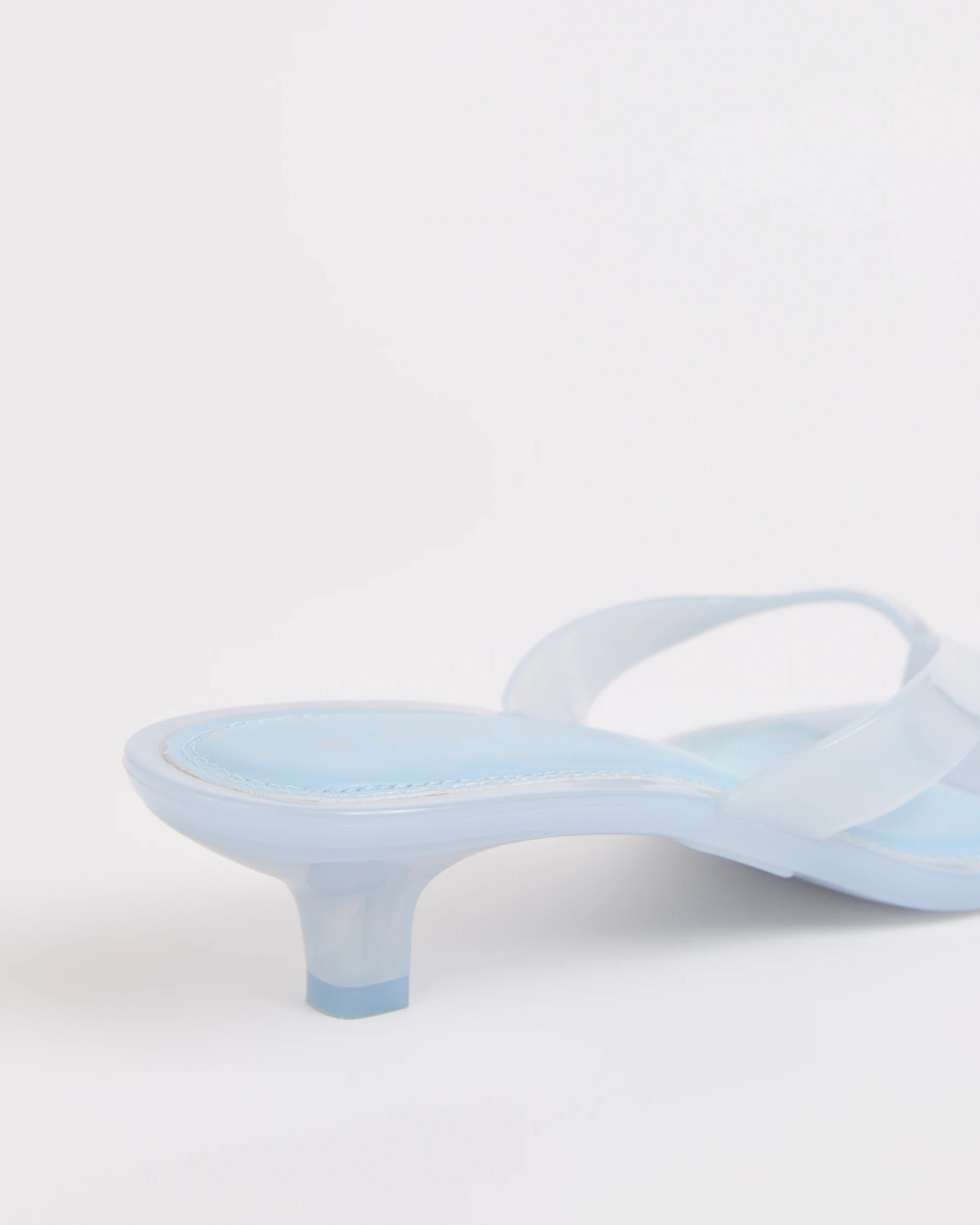 Heeled Jelly Thongs - Blue / Clear 3 of 3