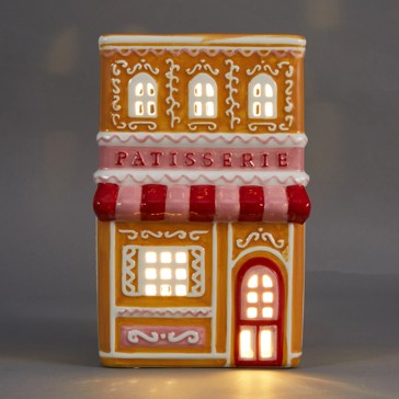 Light Up Ceramic Gingerbread Patisserie - Anko