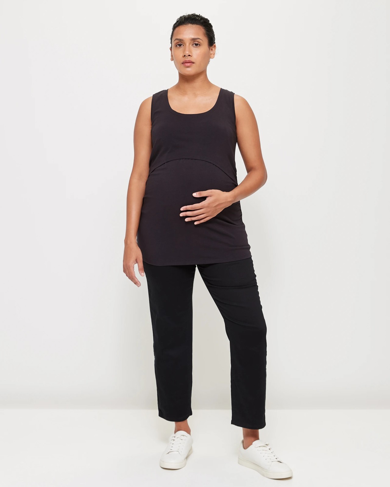 Maternity Organic Cotton Nursing Tank Top 2 of 3