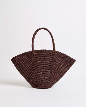 Raffia Straw Basket Tote Bag