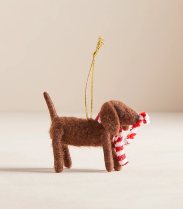 Felt Dog Christmas Decoration