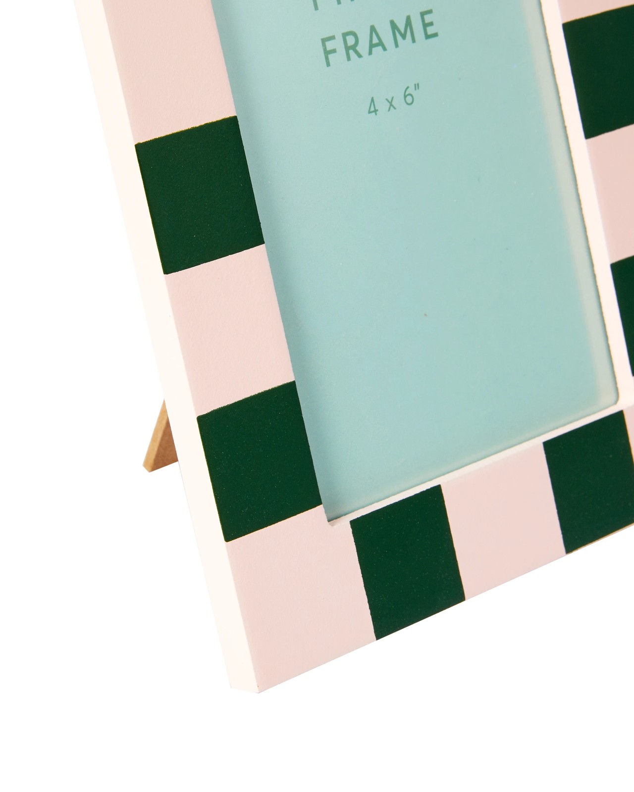 Anko Check Photo Frame 4in. x 6in. - Pink and Green 3 of 5