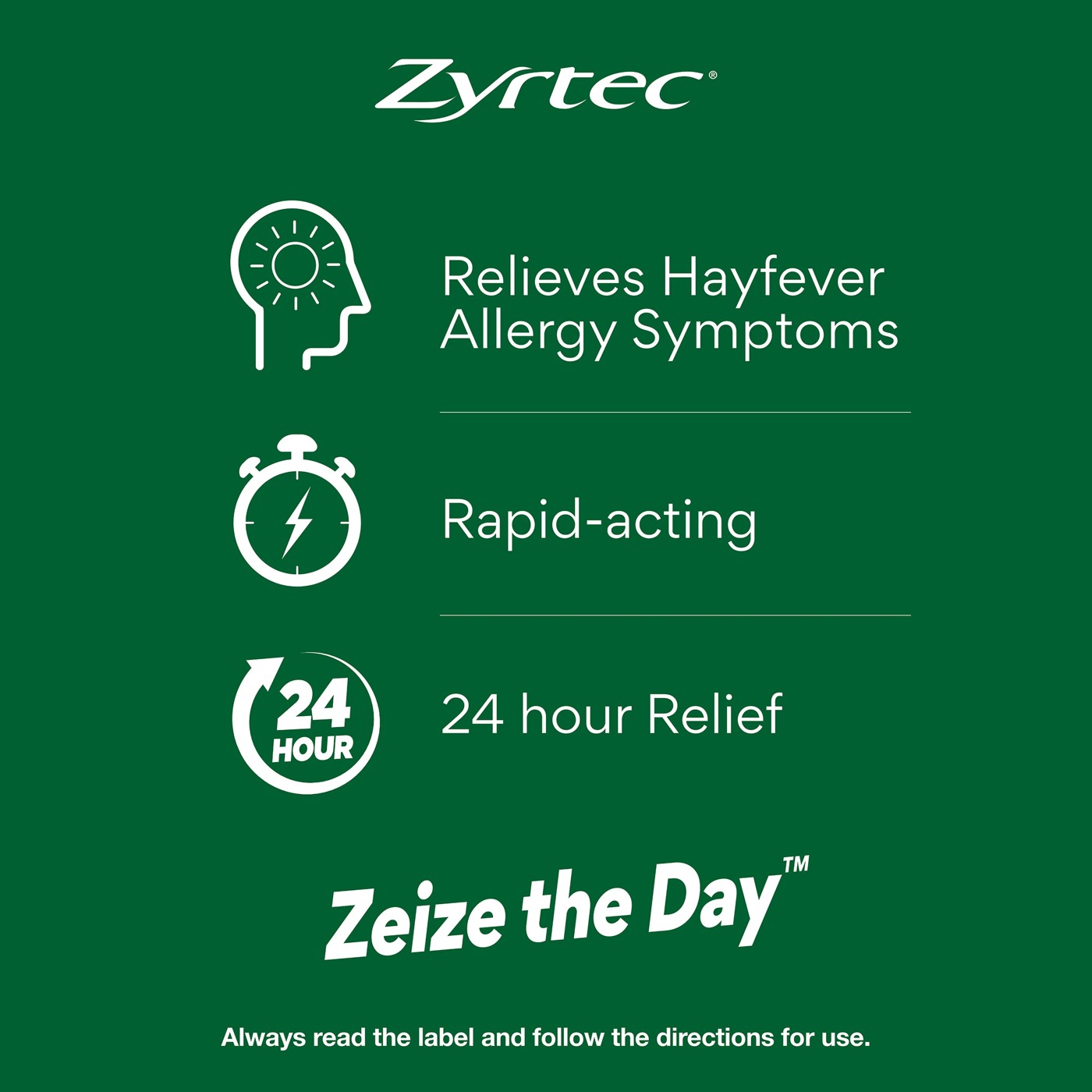 10 Pack Zyrtec Rapid Acting Hayfever Allergy Relief Antihistamine Liquid Capsules 4 of 5