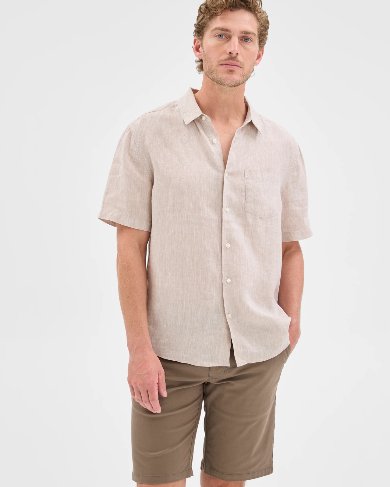 Australian Cotton Regular Stretch Chino Shorts - Falcon 2 of 5