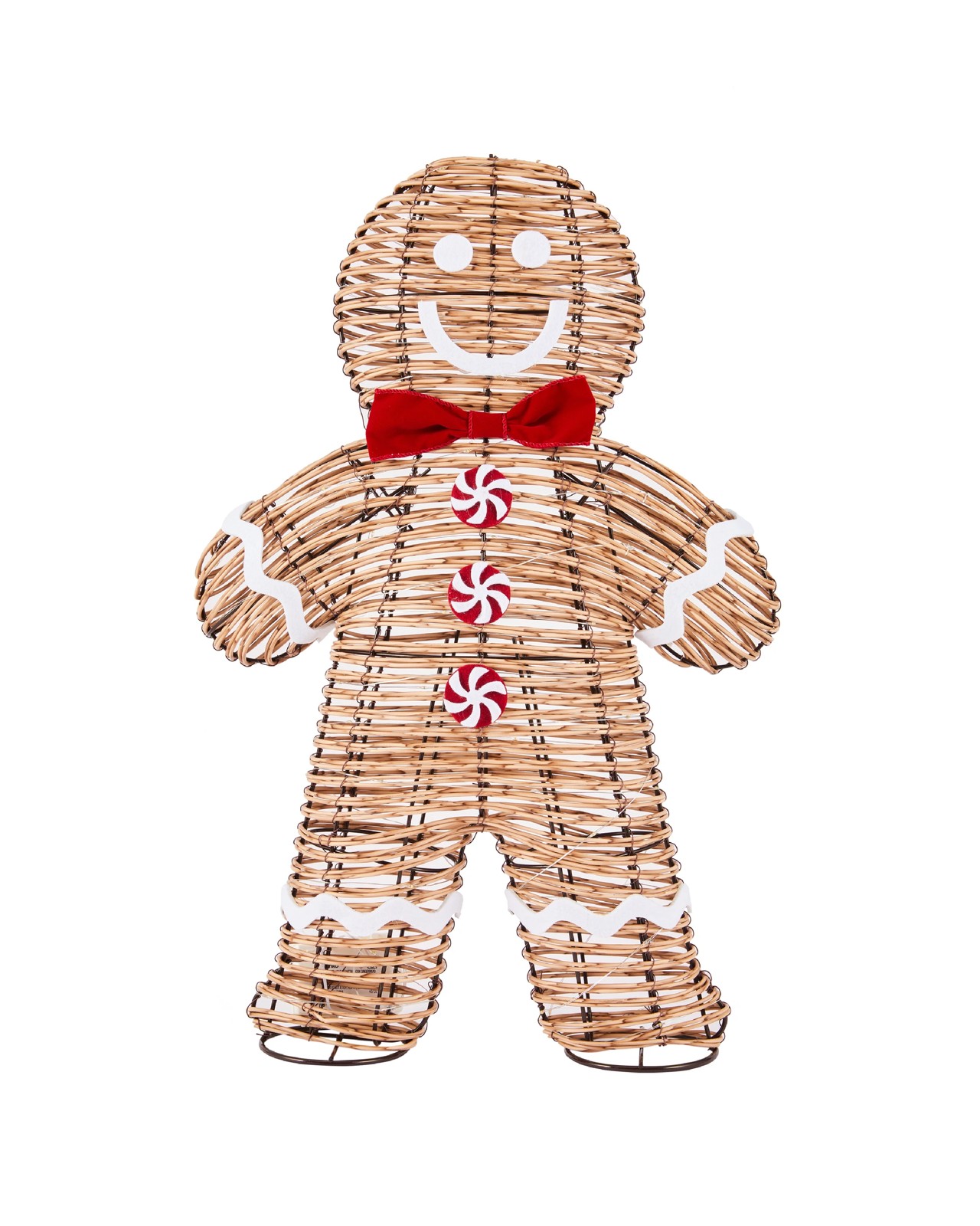 Anko Battery Operated LED Light Up Rattan Look Gingerbread 2 of 6