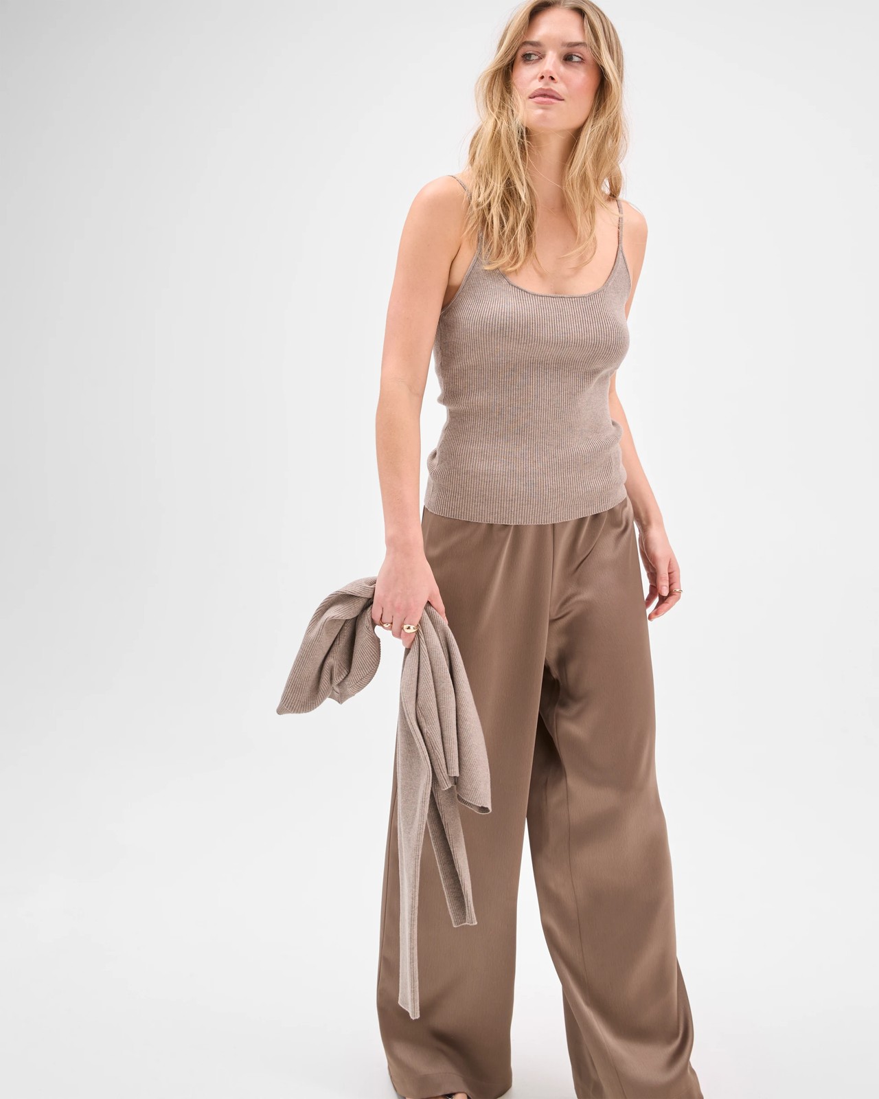 Lily Loves Satin Pants - Smoked Taupe 5 of 6