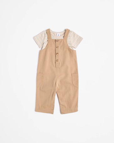 Baby Dungaree and T-Shirt 2 Piece Set