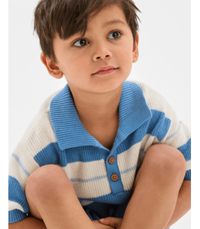 Australian Cotton Knit Polo and Short 2 Piece Set