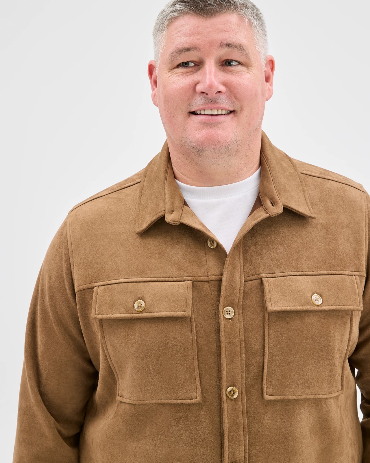 Plus Size Suede Overshirt 5 of 6