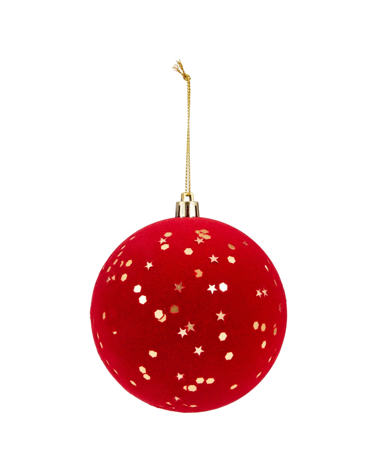 Anko 9 Pack 10cm Traditional Flocked Baubles 3 of 5