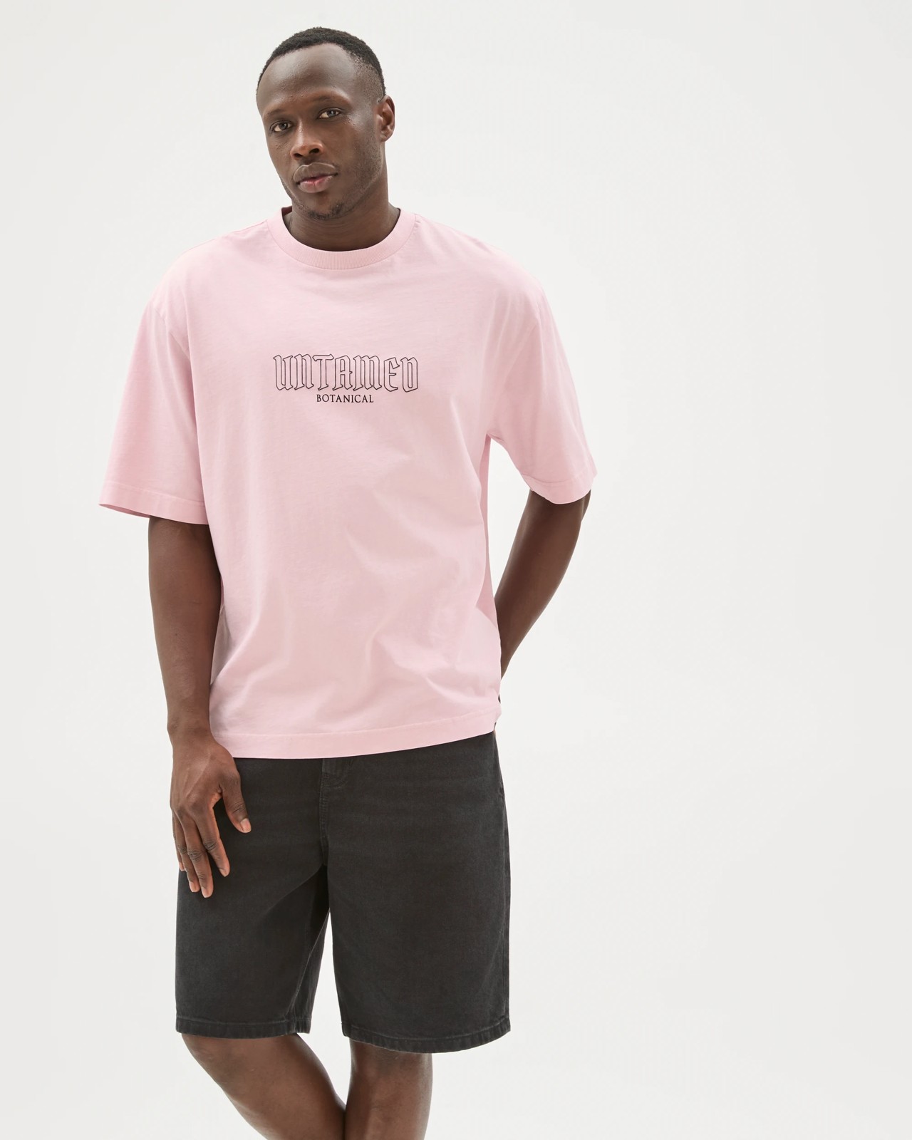 Commons Australian Cotton Boxy Fit Graphic T-Shirt - Dusty Pink 3 of 5
