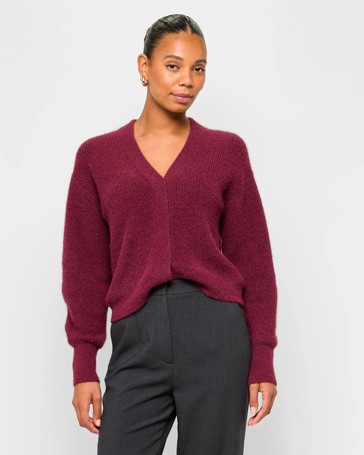 Long Sleeve Plush Balloon Cardigan - Preview