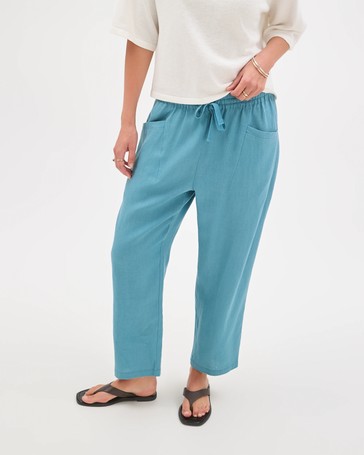 European Linen Tapered Pants