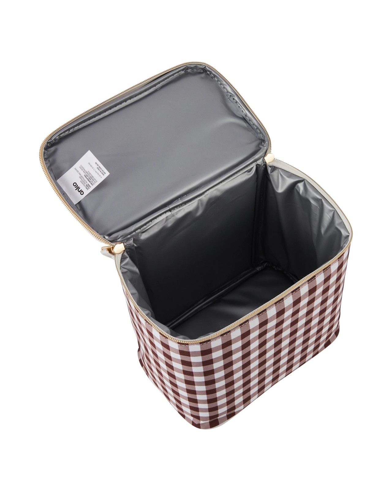 Anko Mocha Gingham Insulated Top Loader 2 of 3