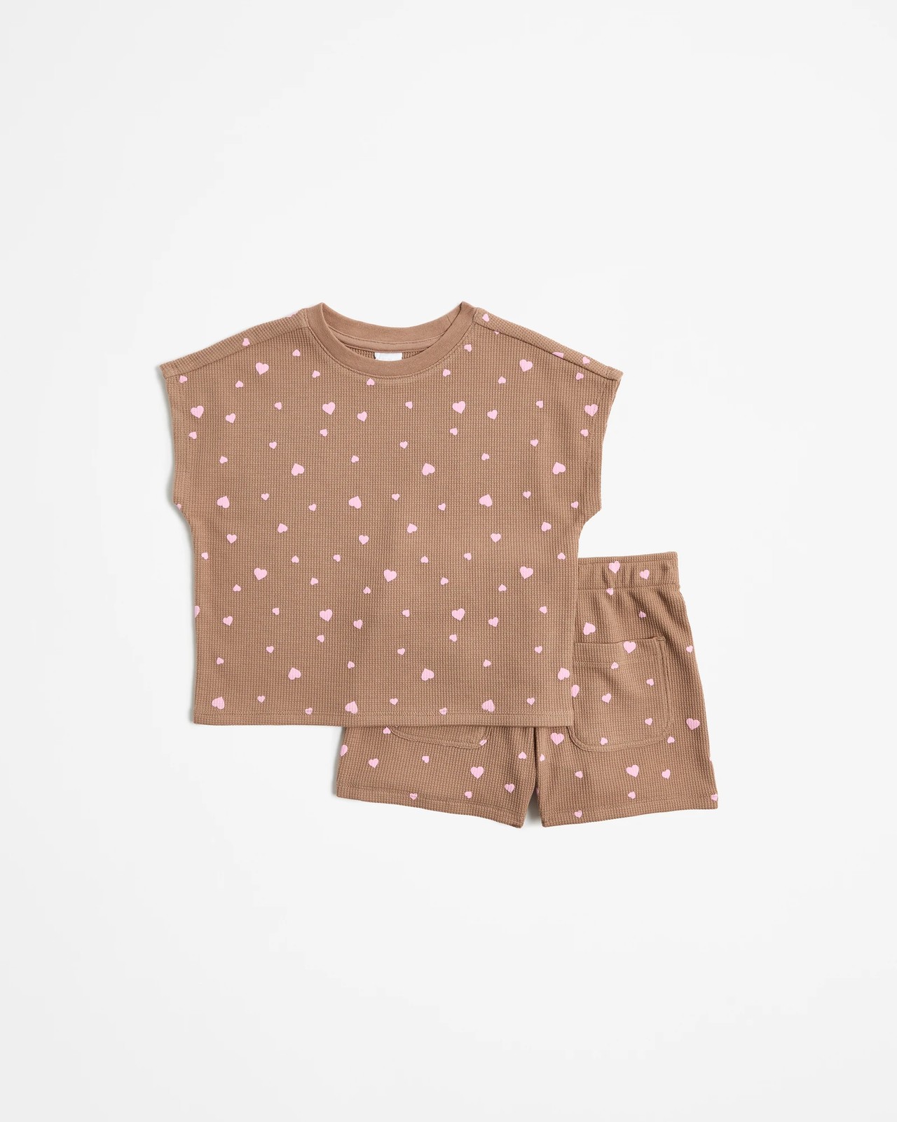 Waffle T-shirt and Short 2 Piece Set 4 of 5