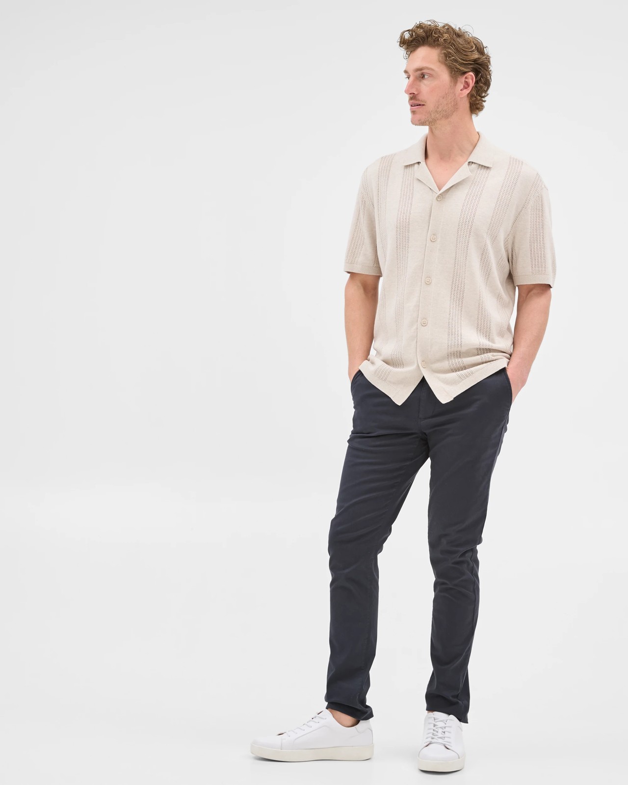 Australian Cotton Slim Chino Pants  - Navy 2 of 6