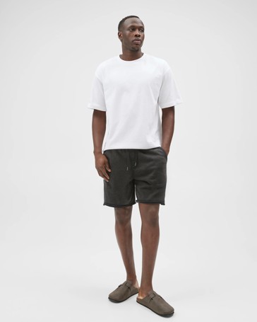 Commons Australian Cotton Rib Stripe Fleece Shorts