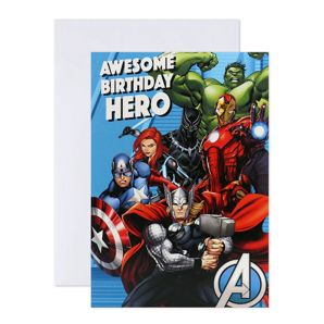 Hallmark Interactive Sound Marvel Avengers Birthday Card - Awesome Birthday Hero product image