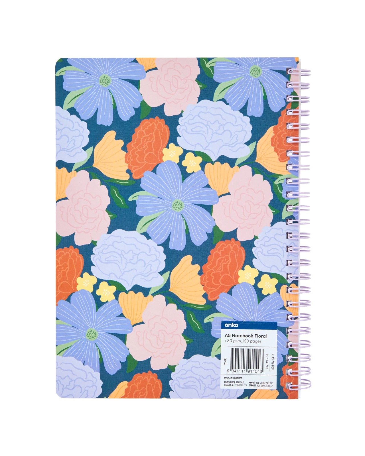 Anko A5 Notebook Floral 80gsm 120 Pages 3 of 3