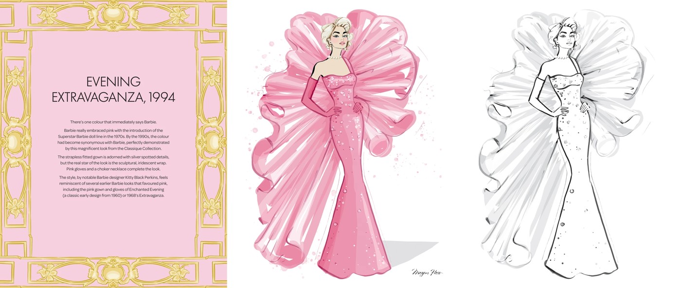 Barbie: Colour-Your-Own Art by Megan Hess - Book 3 of 5