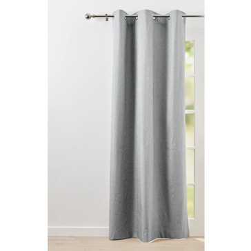 Monaco Eyelet Curtain Grey - Anko