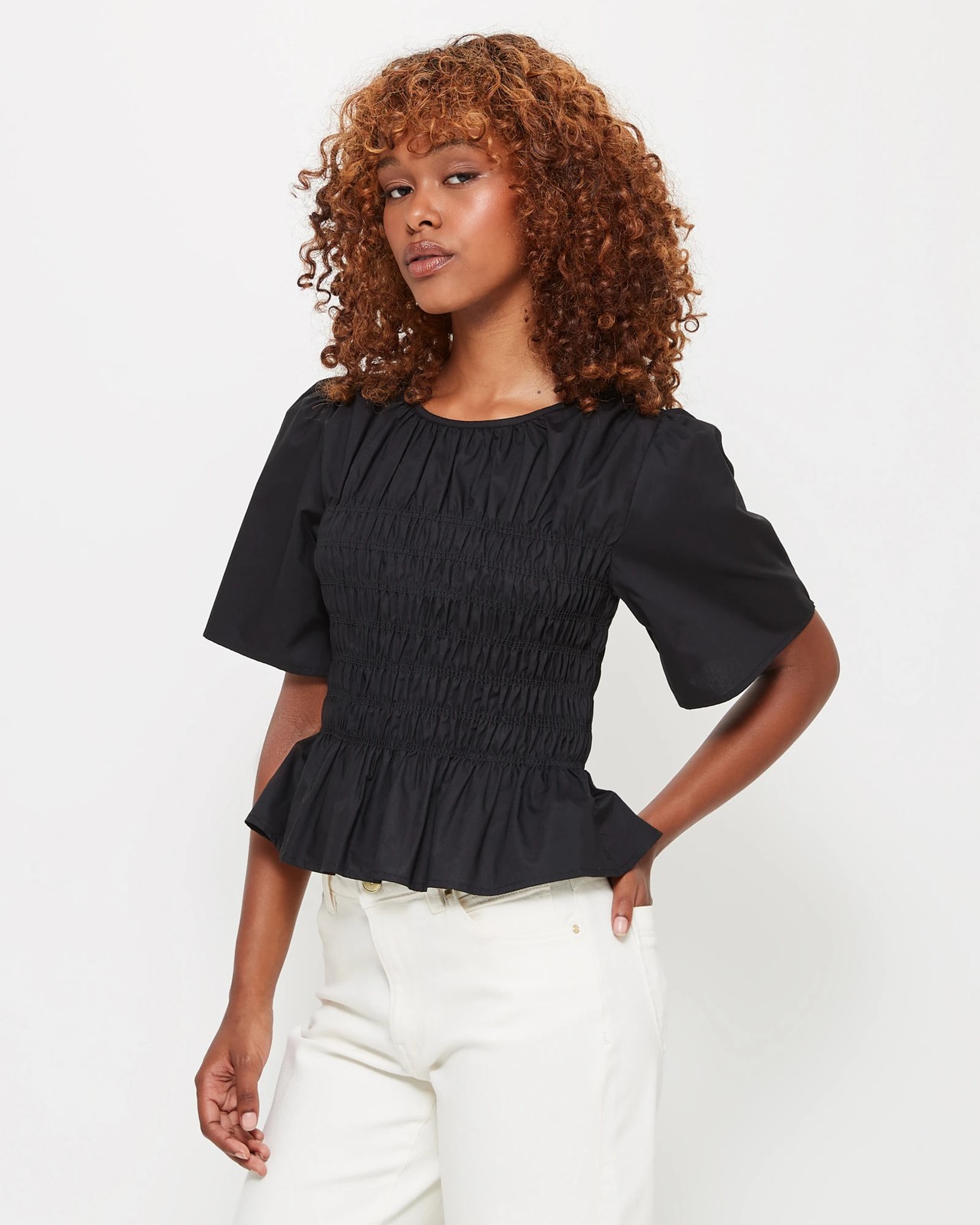 Petites Shirred Bodice Top - Dannii Minogue | Target Australia