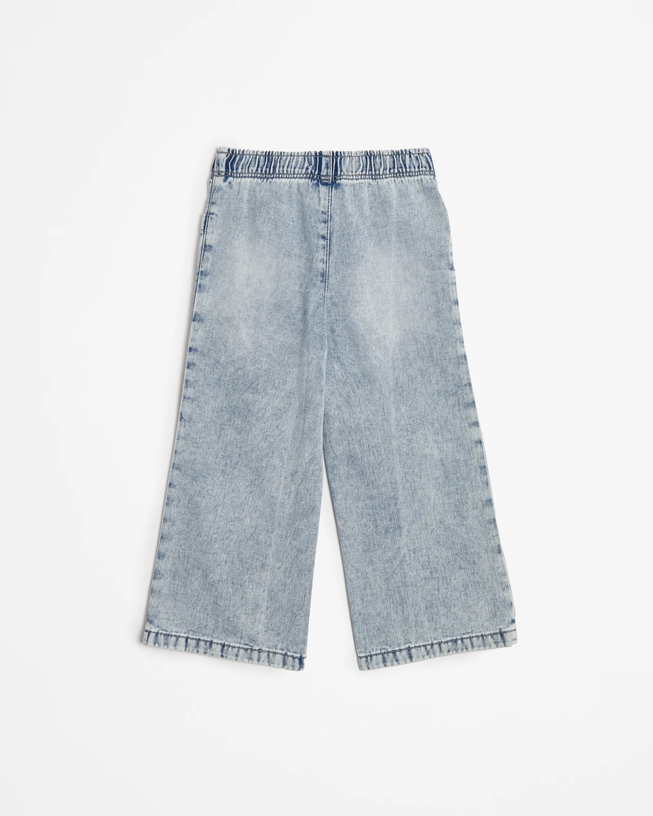 Pull On Denim Wide Leg Pants 3 of 3