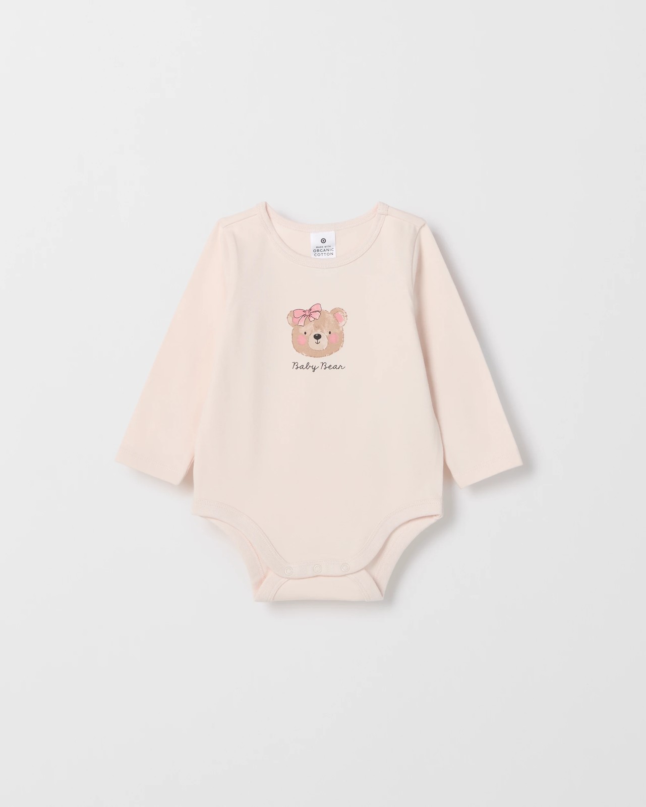 Baby Organic Cotton 5 Pack Print Bodysuit - Bow Bear Pastel 2 of 5