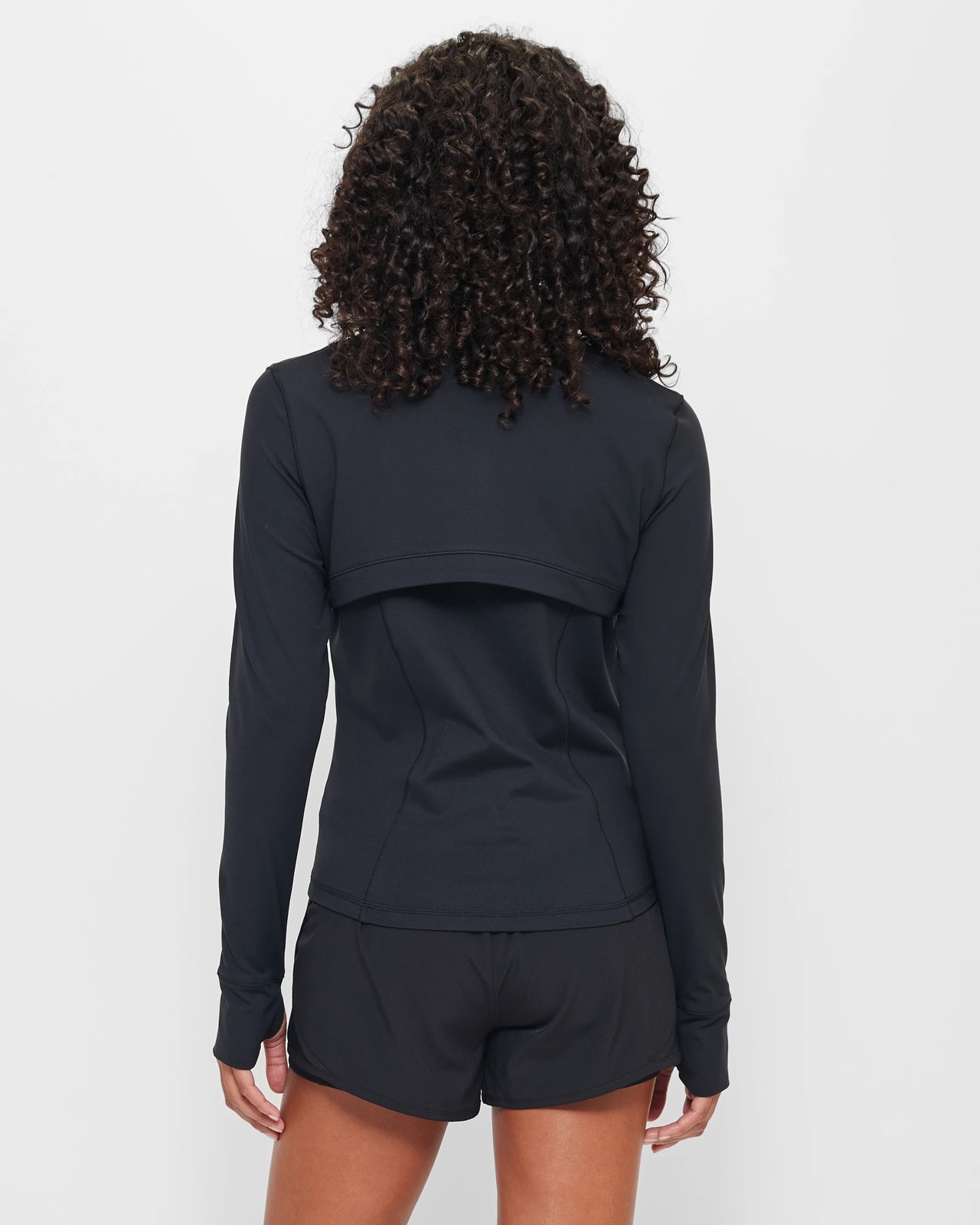 Black Speckle Zip Through Jacket, Active