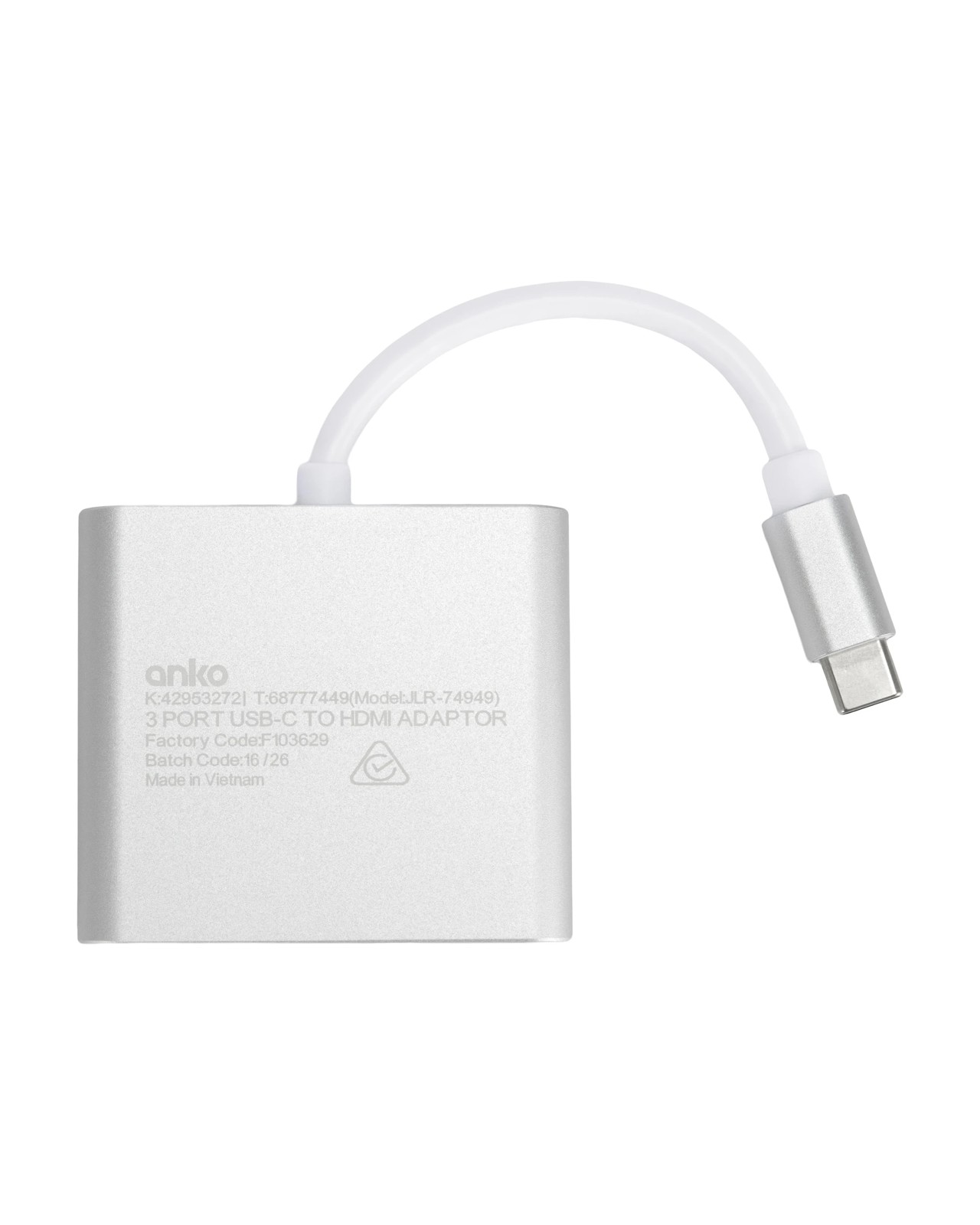 3 Port USB-C to HDMI Adaptor - Anko 3 of 5