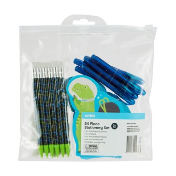 24 Piece Stationery Set, Space Dino - Anko