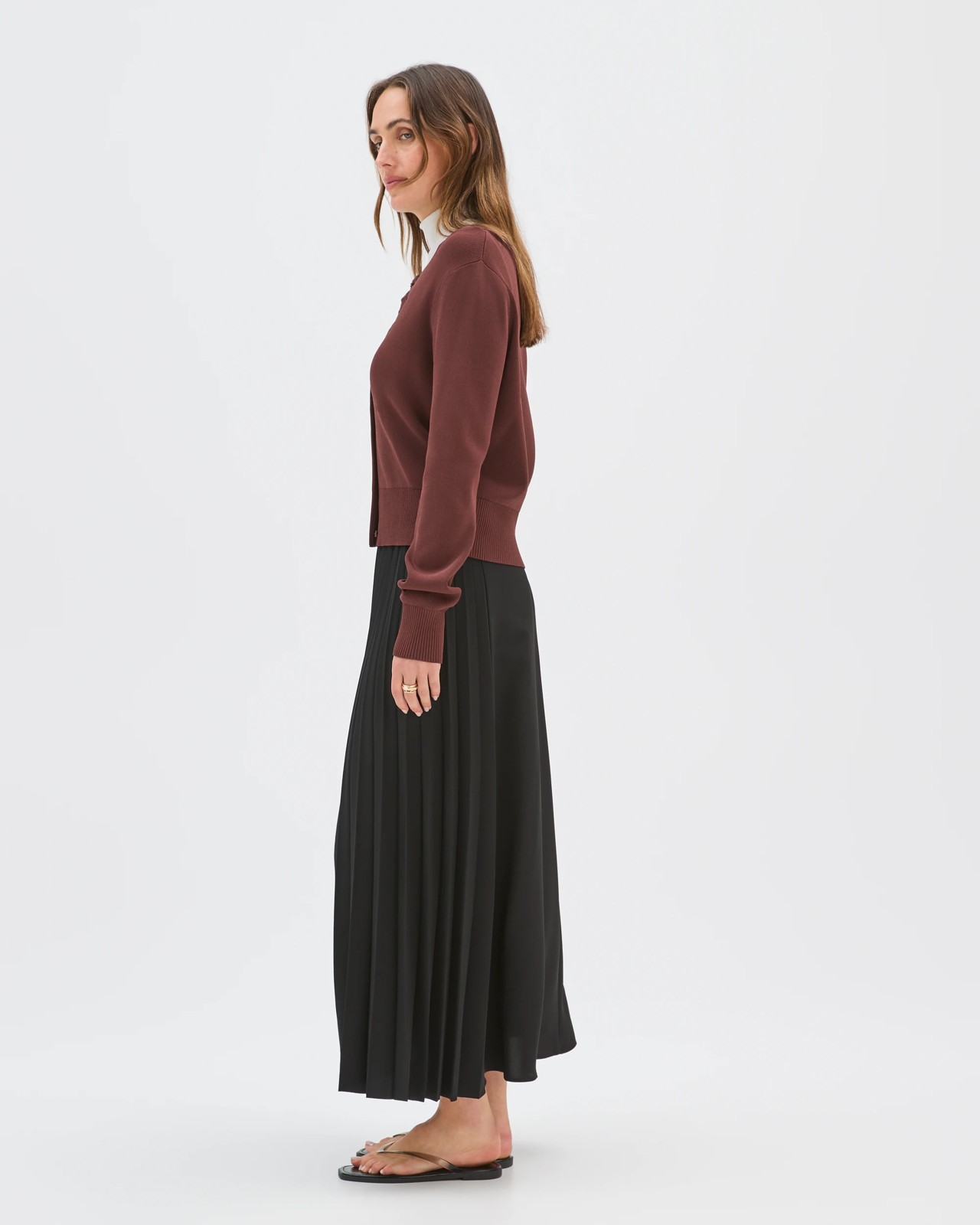 Preview Pleat Panel Midi Skirt 4 of 5