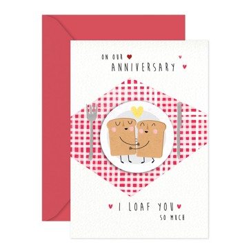 Hallmark Anniversary Card - Our Hugging Toast
