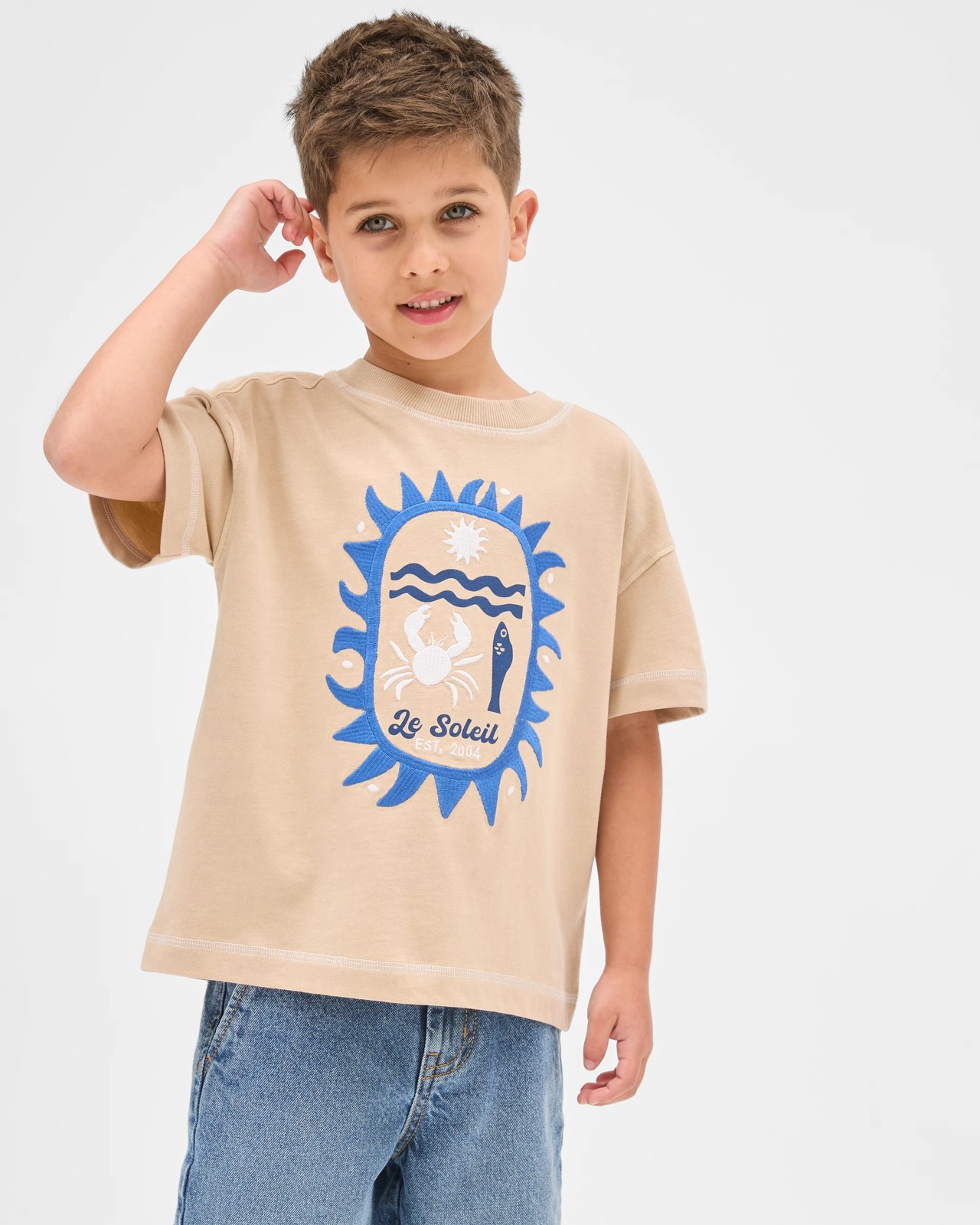 Australian Cotton Oversized T-Shirt - Cement 2 of 6